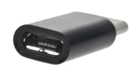 Aligator Adaptér microUSB - USB-C černý pro nabíječky a datové kabely (SMA0460)
