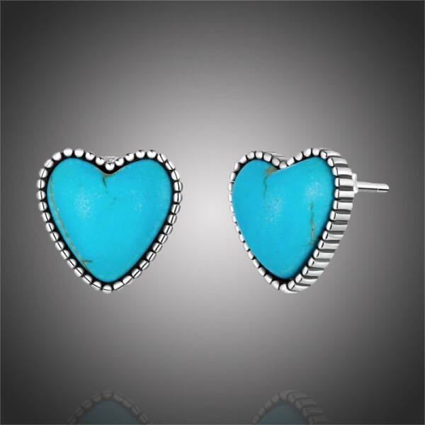 Stříbrné náušnice s tyrkysem Katherine, stříbro 925/1000, Tyrkysová