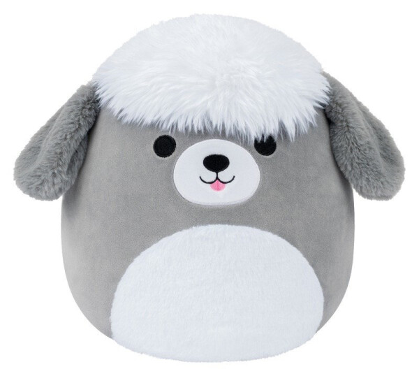 Squishmallows Šedobílý ovčácký pes - Arnold 13cm