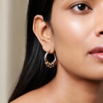 ELENYS Essence Hoops Dual – pozlacené náušnice 18K žluté zlato