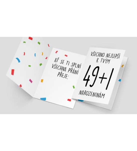 PartyWorld Přání - všechno nejlepší k tvým 49+1 narozeninám