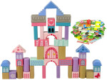 Mamido Dřevěné kostky a puzzle princezny a čísla