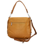 Trendy dámská koženková crossbody kabelka Naiara, žlutá