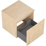 MEXEN/S - Rivel koupelnová skříňka pod umyvadlo 50 cm s deskou, 1 šuplík, reliéf , dub 91A20-05047-1-BFC81