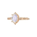 Emporial prsten 14k zlato Vermeil GU-DR190780R-ROSEGOLD-MOONSTONE-ZIRCON Velikost: 5 (EU: 49-50)