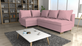 FRONTI Rohová rozkládací sedačka DREAMER růžová - MALMO 61 17400