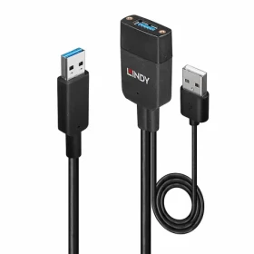 Lindy USB-A - USB-A 35m černá / Hybridní USB kabel / USB 3.2 Gen 2 / 10 Gbit/s (43357)