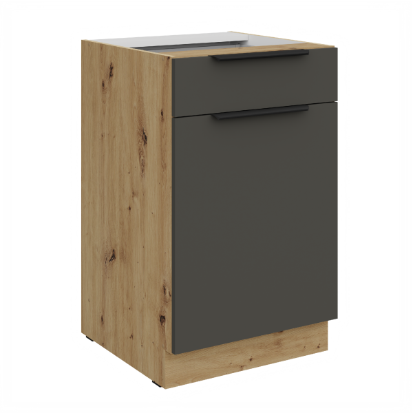 Spodní skříňka Aria 50 D 1F 1S BB - Premium Box Barva korpusu: Dub artisan, Barva dvířek: GR - Graphite AFM