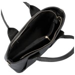 Trendy dámská kožená kabelka do ruky Rosalyn, černá