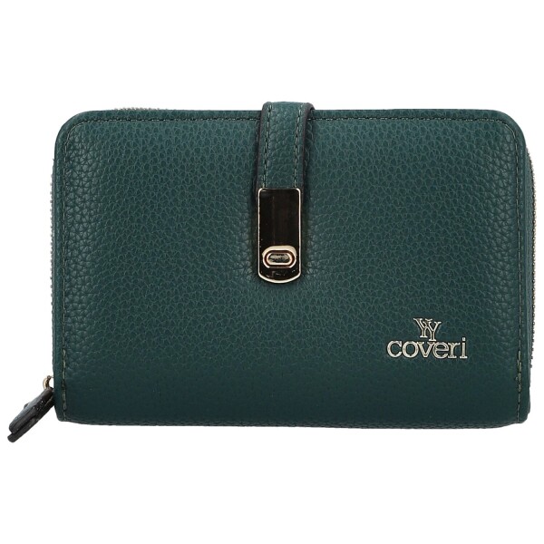 Stylová dámská koženková peněženka Coveri Anya, tmavě zelená