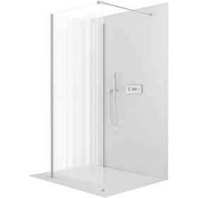 CERANO Sprchová zástěna Walk-in Onyx Corner Cube L/P - 8 mm - hranatá vzpěra - chrom, rýhované sklo - 110x110x200 cm
