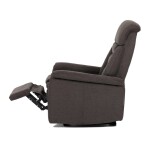 Polohovací křeslo, elektrické zabudované ovládání, hnědá, látka, TV-925 BR2