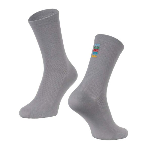 Ponožky FORCE COLOUR dlouhé, šedé (Barva šedá, velikost L/XL)