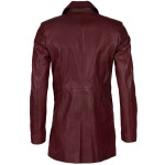 Dámský Kožený Kabát Dolce Brixton Višňová Velikost: 4XL