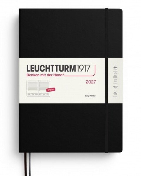 Denní plánovač Black, Master A4+ 2027, anglicky