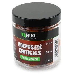 Nikl Rozpustné Criticals boilie Chilli & Peach 250ml - 14mm,Nikl Rozpustné Criticals boilie Chilli & Peach 250ml - 14mm