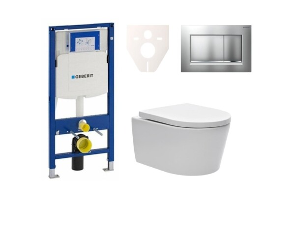 Cenově zvýhodněný závěsný WC set Geberit do lehkých stěn / předstěnová montáž + WC SAT Brevis SIKOGES3W7 SIKOGES3W7