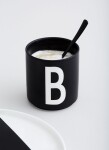 DESIGN LETTERS Porcelánový hrneček/dózička LETTERS Black 300 ml černá barva, porcelán