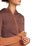 ICEBREAKER Wmns Mer 200 Realfleece Descender LS Zip H, Dusty Clay/Carob/Cb (vzorek) velikost: S