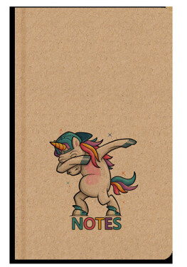 Notes linkovaný A5 Kraft Unicorn