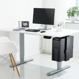 LogiLink Držák PC pod stůl černý / Držák PC / otočný / rychloupínák / do 10 kg (EO0030)