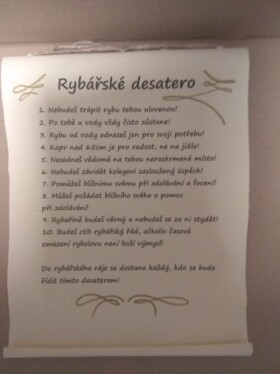 Pergamen rybářské desatero