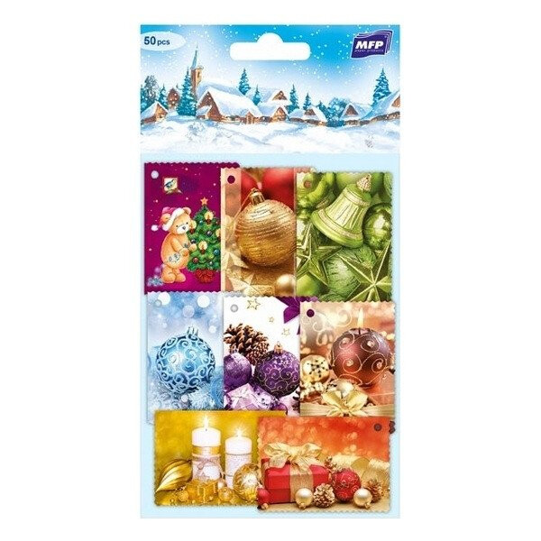 Jmenovky na dárky vánoční 50ks