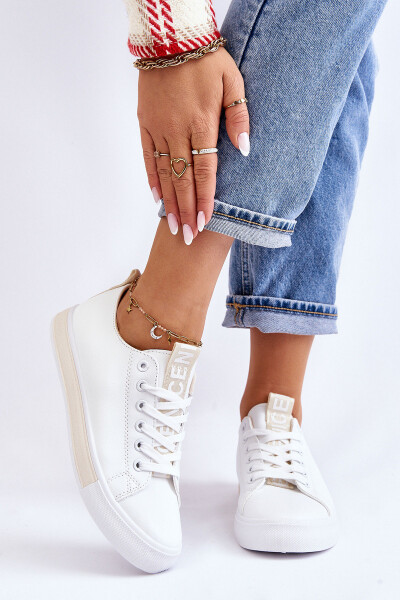 Dámské Tenisky Klasické Bílo-Béžove Ville 38