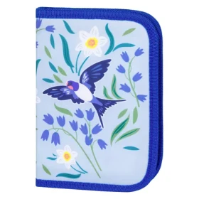 BAAGL Školní penál klasik dvě chlopně Vlaštovky / 19.5x12.5x5.5 cm (A-30730)