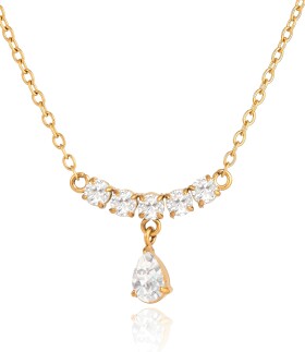 ELENYS Balance Drop – pozlacený náhrdelník 18K žluté zlato Délka: 40+5 cm / max. 45 cm