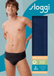 Pánské slipy GO Smooth Brief 2P - UNKNOWN - tm. modré 6722 - SLOGGI UNKNOWN L