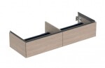 GEBERIT - ONE Umyvadlová skříňka, 133x27x47 cm, 2 zásuvky, dub 505.076.00.5
