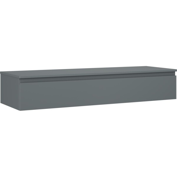 MEXEN/S - Orio koupelnová skříňka pod umyvadlo 140 cm s deskou, 1 šuplík, grafit mat 91A10-14023-1-BFC66