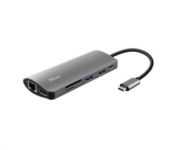 TRUST Dokovací stanIice DALYX USB-C 7v1, 1xHDMI, 1xUSB-C, 2xUSB, 1x RJ45, šedá EDF_373897