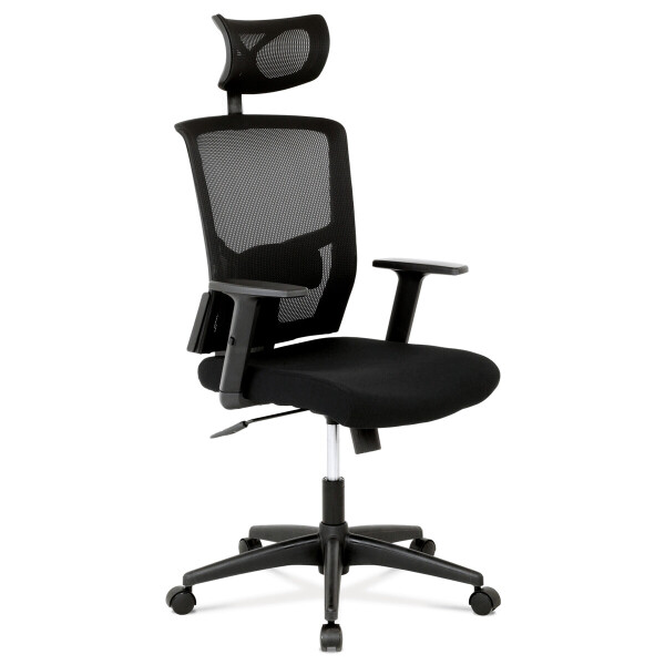 Kancelářská židle, houpací mechanismus, černá síťovina, KA-B1013 BK