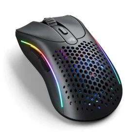 Glorious Model D 2 Wireless černá / herní bezdrátová myš / 26000 DPI / BT + 2.4GHz dongle / 6 tlačítek / RGB (GLO-MS-DWV2-MB)