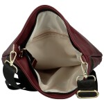 Stylová dámská koženková crossbody kabelka LB Alysia, vínová