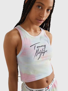 Dámské tílko Tommy Hilfiger UW0UW03626 CROPPED TANK PRINT