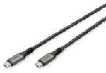 Digitus DB-300443-030-S černá/šedá / Kabel USB4 Gen 2x2 / USB-C - USB-C / 20 Gbit/s / PD 60 W / 3 m (DB-300443-030-S)