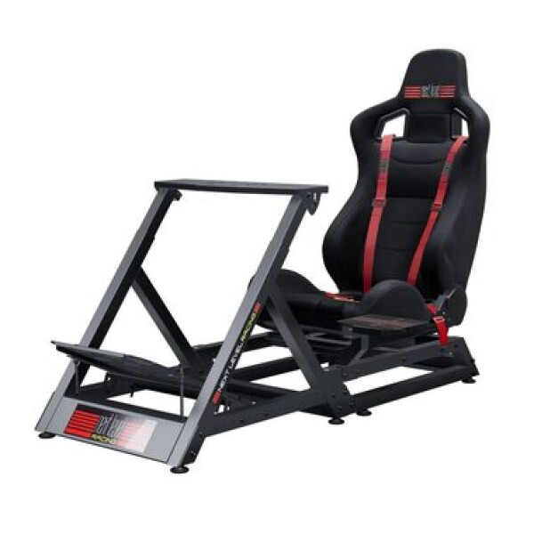 Next Level Racing GTtrack Racing Simulator Cockpit / závodní kokpit / kompletně nastavitelný / čtyřbodový závodní pás (NLR-S009)