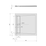 POLYSAN - ARENA sprchová vanička z litého mramoru se záklopem, čtverec 90x90cm, bílá 71601