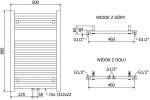 MEXEN/S - Pluton radiátor + topná tyč 800 x 500 mm, 600 W, bílá W106-0800-500-2600-20