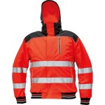 CRV Cerva Bunda KNOXFIELD Hi-Vis WINTER PILOT pánská zimní reflexní červená 3XL červená