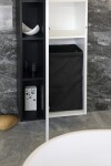 SAPHO - Prádelní koš do skříně 310x570x230, suchý zip, černá UPE600B