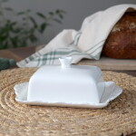 Chic Antique Porcelánová máslenka bílá Provence 8x20 cm