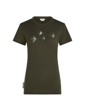ICEBREAKER Wmns Merino 150 Tech Lite SS Tee Bird Transit, Dark Loden velikost: S