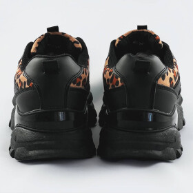 Černé dámské sportovní boty se vsadkami vzorem černá XL (42) model 17241274