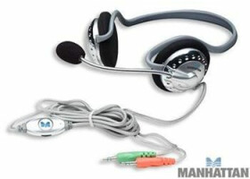 Manhattan Stereo sluchátka s mikrofonem / tvarovaná / černá (8592220002084)