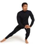 ICEBREAKER Mens Core Heavyweight LS Half Z, Black (vzorek) velikost: M