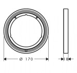 AXOR - ShowerSelect ID Prodloužení 17x17 cm, matná bílá 13642700
